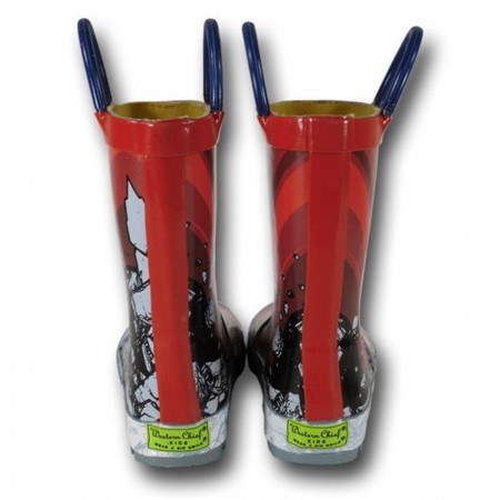 Superman Fist-Up Kids Rubber Rain Boots