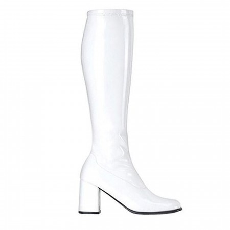Hero White GO GO Boots 3 Inch Heel