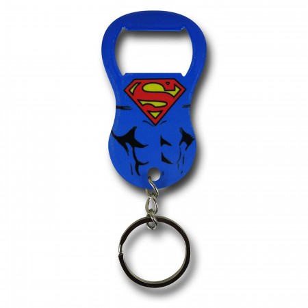 Superman Costume Keychain Bottle Opener