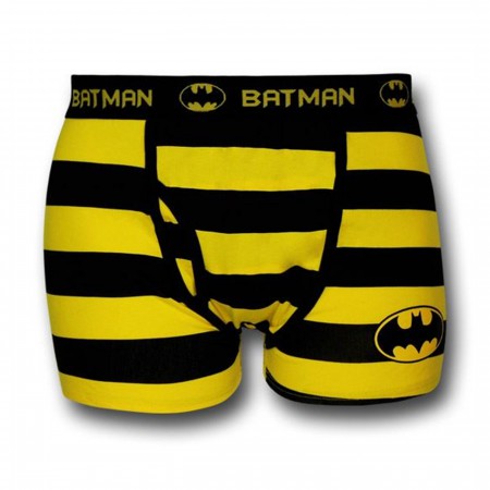 Batman Yellow Striped Boxer Briefs