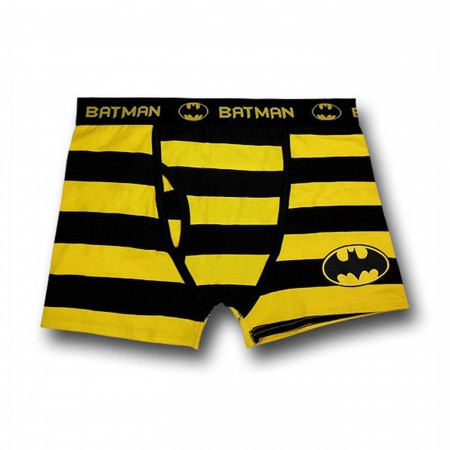 Batman Yellow Striped Boxer Briefs