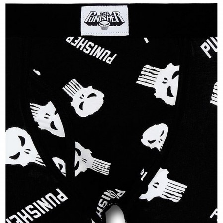 Punisher Skull and Logo Boxer Briefs