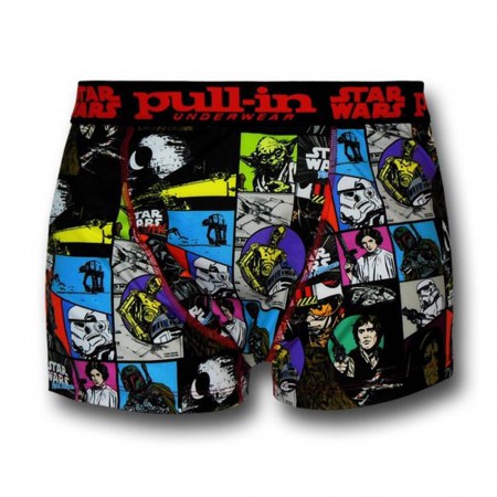 Star Wars Image Grid Pull-In Boxer Briefs