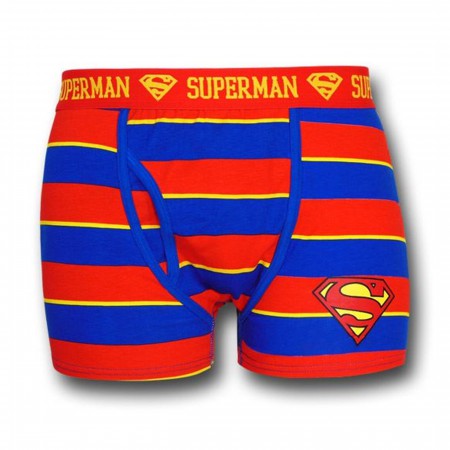 Superman Striped Boxer Briefs