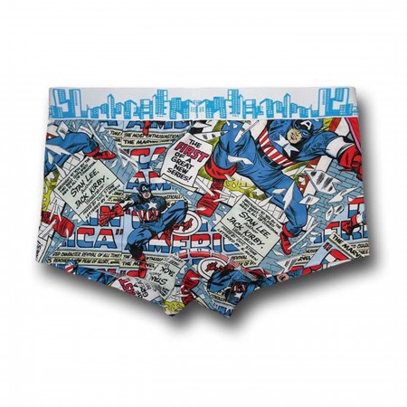 Captain America Mens Shorty Pull In Boxer Briefs