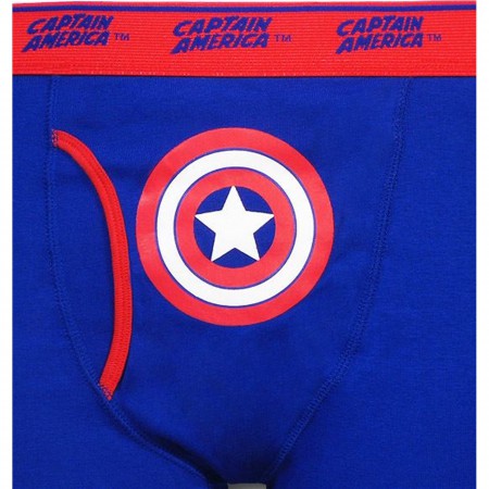 Captain America Shield Blue Boxer Briefs