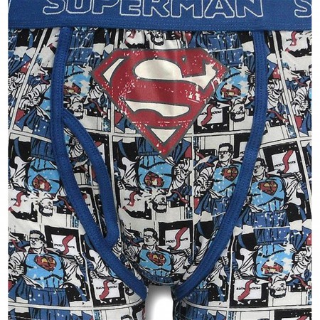 Superman All-Over Comic Print Boxer Briefs
