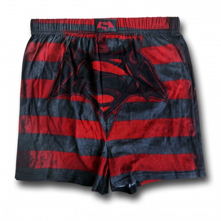 Batman V Superman Red Stripe Boxers