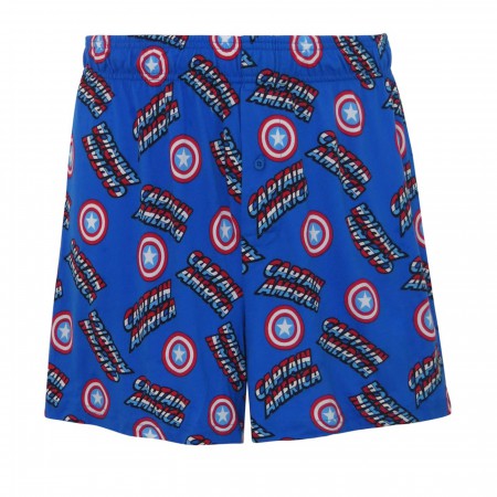 Captain America Men's Boxer Shorts with Tin Shield