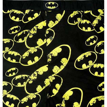 Batman Symbol Collage Black Boxer Shorts