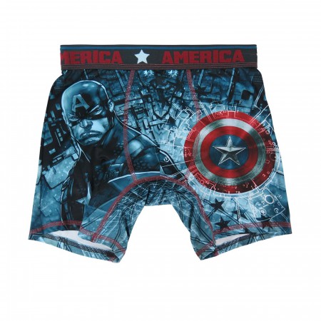 Captain America Sublimated Boxer Briefs