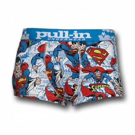 Superman Panels Short-Cut Boxer Briefs