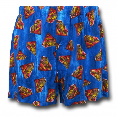 Superman Symbol Swarm Boxer Shorts