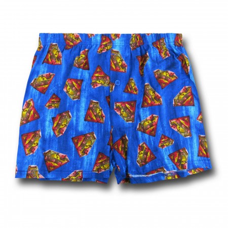 Superman Symbol Swarm Boxer Shorts