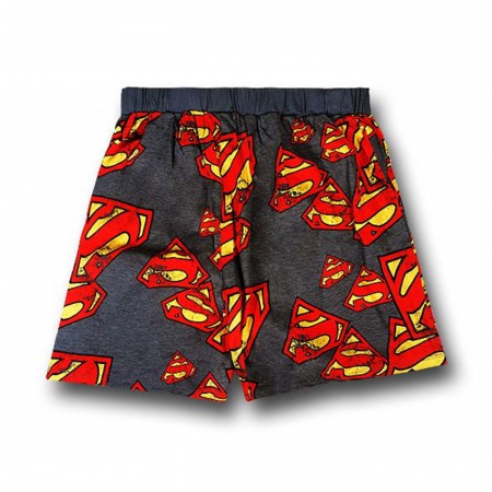 Superman Multi-Symbol Grey Boxer Shorts