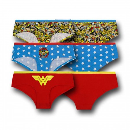 Wonder Woman Women's Hipster 3 Pack Briefs