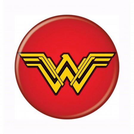 Wonder Woman Movie Symbol Red Button