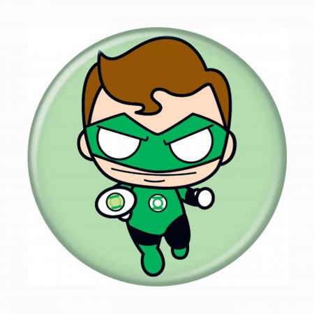 Green Lantern Kawaii Button