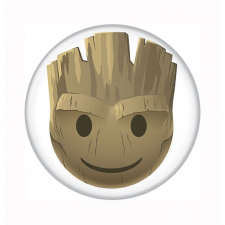 GOTG Groot Happy Emoji Button