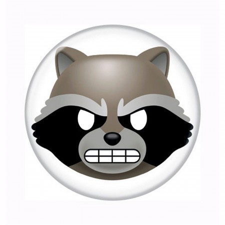 GOTG Rocket Raccoon Angry Emoji Button