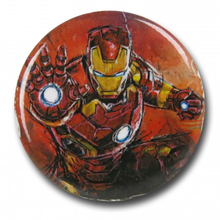 Iron Man Age of Ultron Distressed Button
