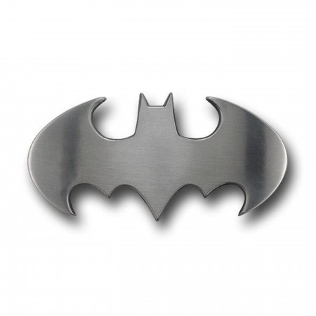 Batman Belt Buckle Brushed Silver Symbol