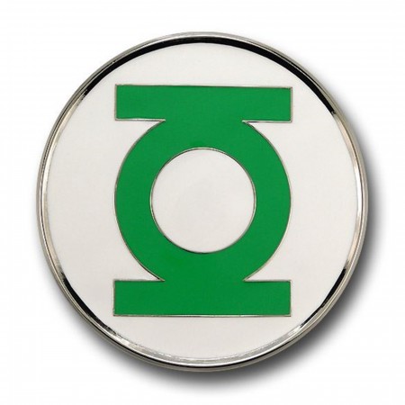 Green Lantern Belt Buckle Silver Edge