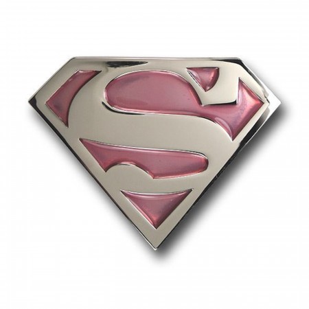 Superman PinkTranslucent Symbol Belt Buckle