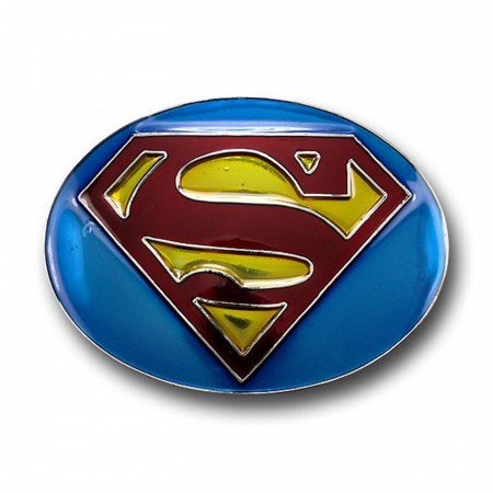Superman Translucent Symbol Oval Belt Buckle