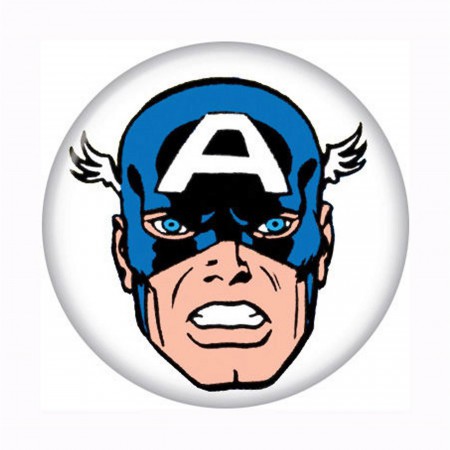 Captain America Head Button
