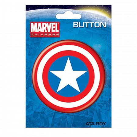 Captain America Shield 3" Button