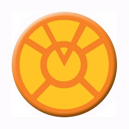 Green Lantern Orange Lantern Symbol Button