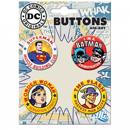 JLA Classic Old School Buttons Set