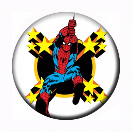 Spiderman Star Burst Button