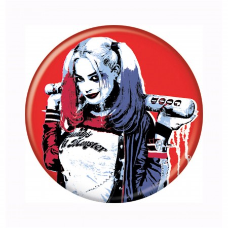 Suicide Squad Harley Quinn Batter Button
