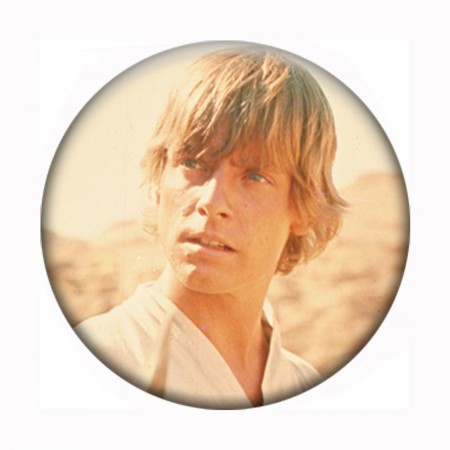 Luke Skywalker Face Star Wars Button
