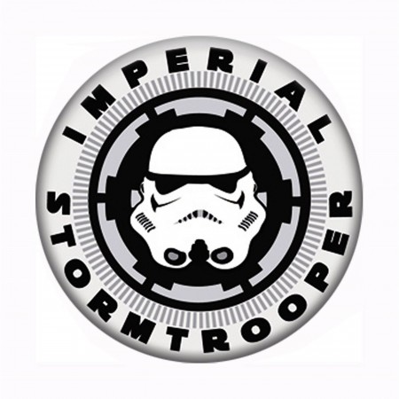 Star Wars Imperial Stormtrooper Mask and Logo Button