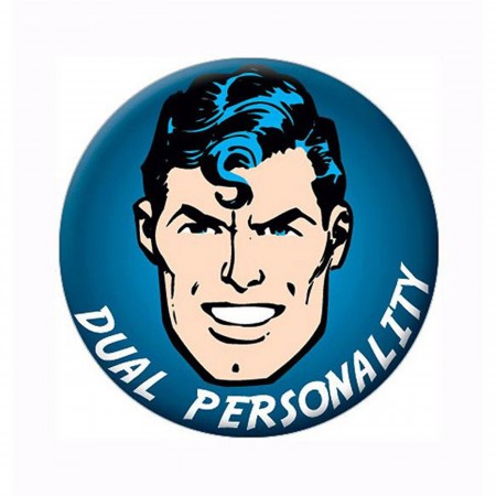 Superman Dual Personality Button