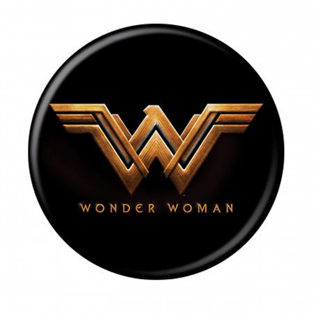 Wonder Woman Movie Logo Black Button