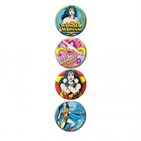 Wonder Woman Flair Button Set of 4