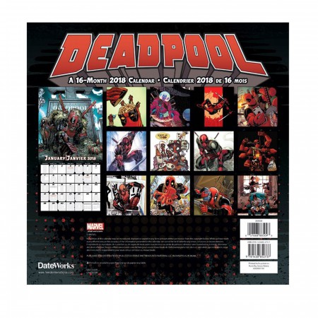 Deadpool 16-Month 2018 Calendar
