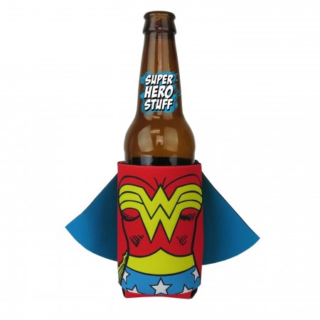 Wonder Woman Caped Can and Bottle Cooler