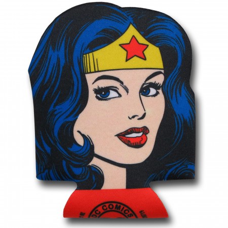 Wonder Woman Face Can and Bottle Cooler