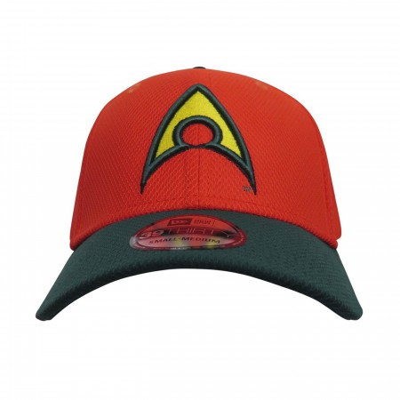 Aquaman Symbol Orange 39Thirty Fitted Hat