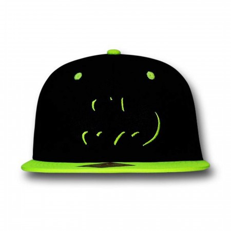 Batman 2-Tone Neon on Black Snapback Hat