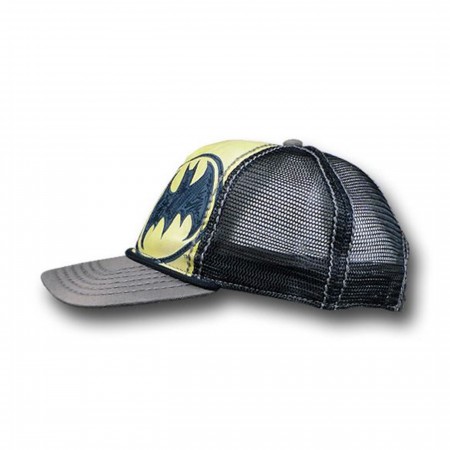 Batman Adjustable Trucker Stiched Yellow Hat