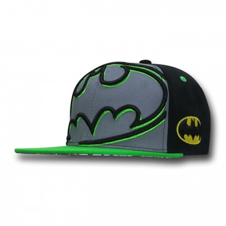 Batman Big Symbol Green Bill Snapback Hat