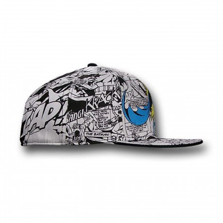 Batman Youth Comic Flat Billed Baseball Cap