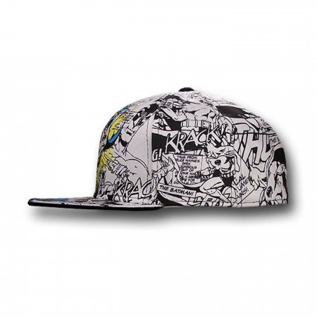 Batman Youth Comic Flat Billed Baseball Cap