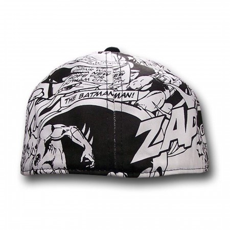 Batman Youth Comic Flat Billed Baseball Cap